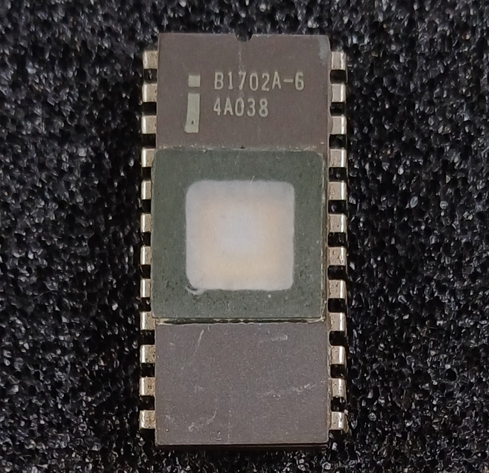 Intel B1702A-6 2048-bit (256 x 8) EPROM in Gray Ceramic - Rare
