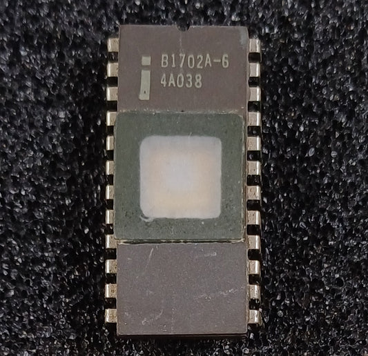 Intel B1702A-6 2048-bit (256 x 8) EPROM in Gray Ceramic - Rare