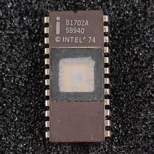Intel B1702A 2048-bit (256 x 8) EPROM in Gray Ceramic - Rare