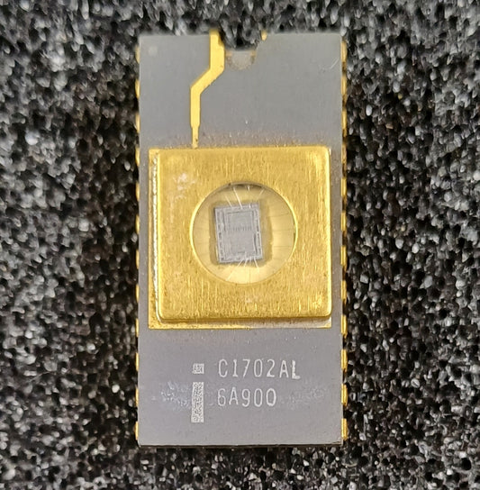 Intel C1702AL 2048-bit (256 x 8) Low Power EPROM in Gray Ceramic - Later Style - Very Rare