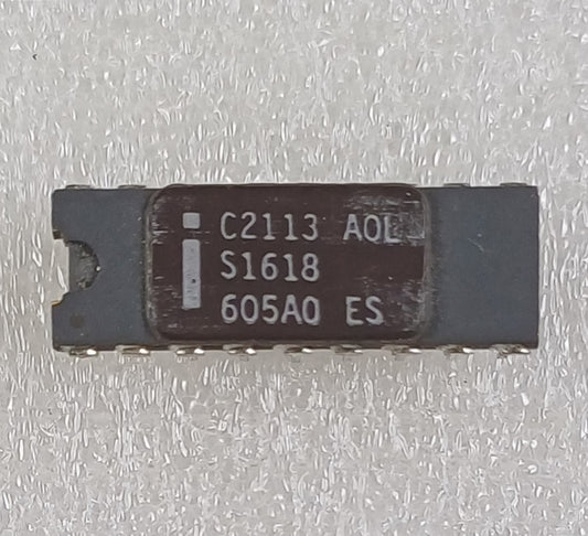 Intel C2113, 2048-bit (512 x 4) Static RAM, in a Grey Ceramic DIP with a Stepping Spec S1618 - Engineering Sample - Extremely Rare