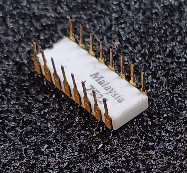 Intel C8205 High Speed 1-of-8 Binary Decoder in White Ceramic with Gray Traces - Extremely Rare