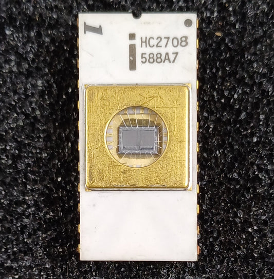 Intel HC2708 8192-bit (1024 x 8) EPROM in White Ceramic package With gold cap and gold pins - Very Rare